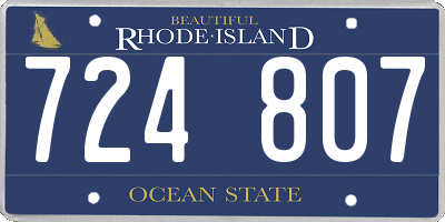 RI license plate 724807