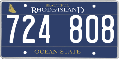 RI license plate 724808