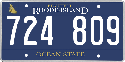RI license plate 724809