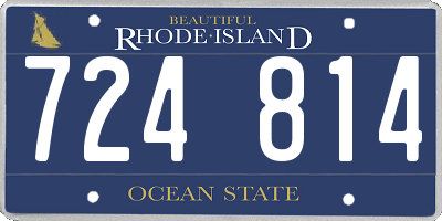 RI license plate 724814