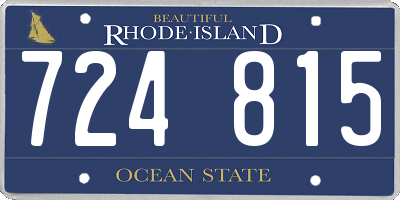 RI license plate 724815