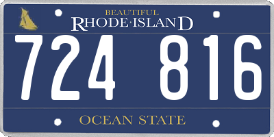 RI license plate 724816