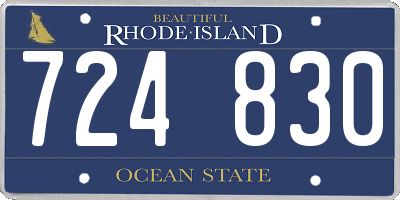 RI license plate 724830
