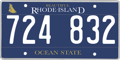 RI license plate 724832