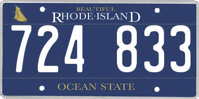 RI license plate 724833