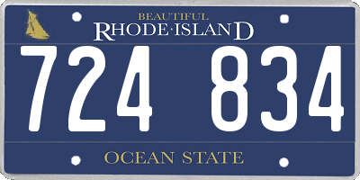 RI license plate 724834