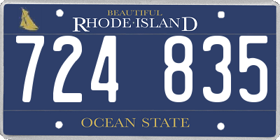 RI license plate 724835