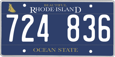 RI license plate 724836