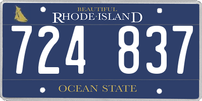 RI license plate 724837