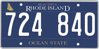 RI license plate 724840
