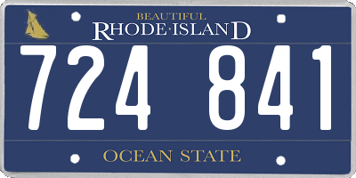 RI license plate 724841