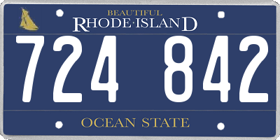 RI license plate 724842