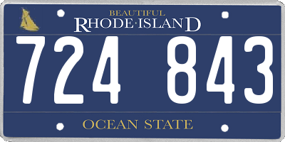 RI license plate 724843