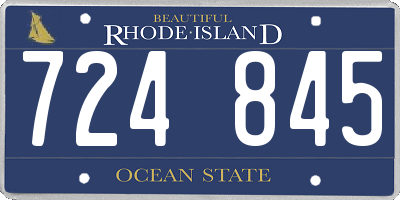RI license plate 724845