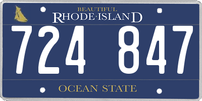 RI license plate 724847