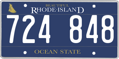 RI license plate 724848
