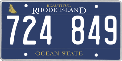RI license plate 724849