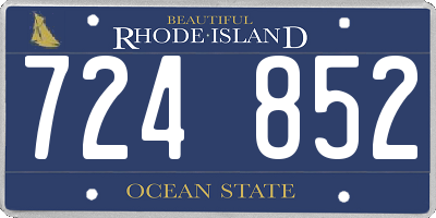 RI license plate 724852