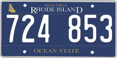 RI license plate 724853