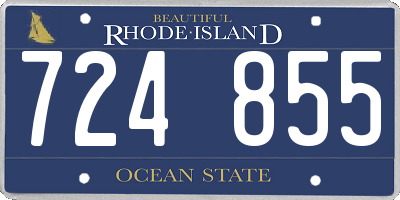 RI license plate 724855