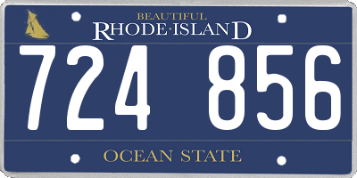 RI license plate 724856