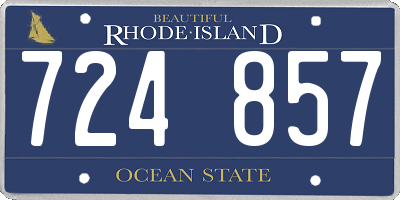 RI license plate 724857