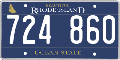 RI license plate 724860