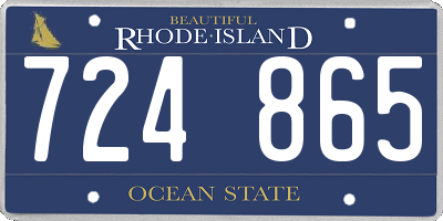 RI license plate 724865