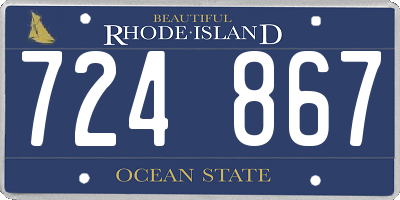 RI license plate 724867