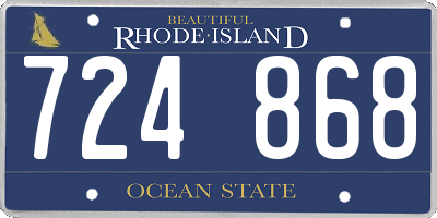 RI license plate 724868