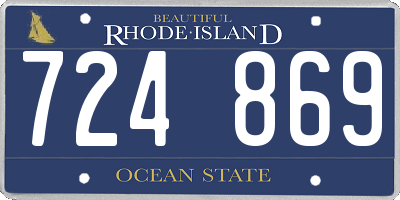 RI license plate 724869