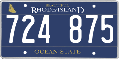 RI license plate 724875