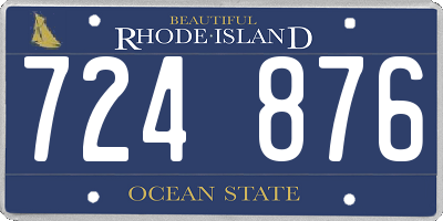 RI license plate 724876
