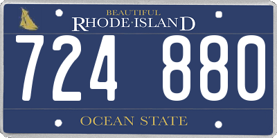 RI license plate 724880