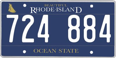 RI license plate 724884