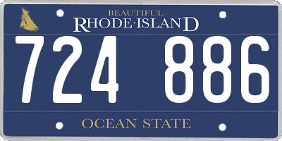 RI license plate 724886