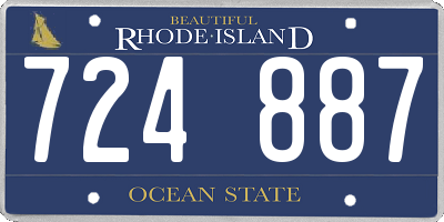 RI license plate 724887