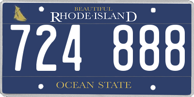 RI license plate 724888