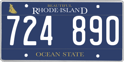 RI license plate 724890