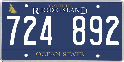 RI license plate 724892