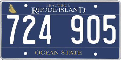 RI license plate 724905
