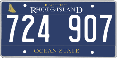RI license plate 724907
