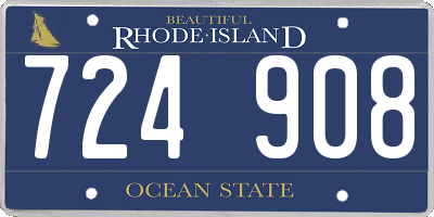 RI license plate 724908