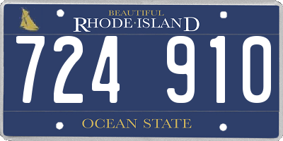 RI license plate 724910