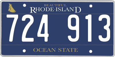 RI license plate 724913