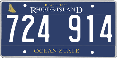 RI license plate 724914