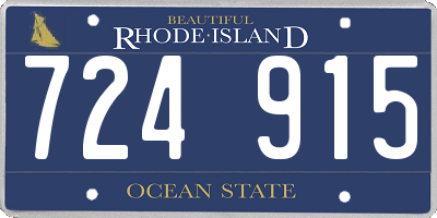 RI license plate 724915