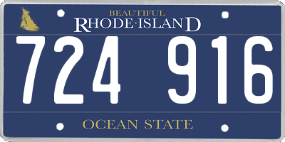 RI license plate 724916