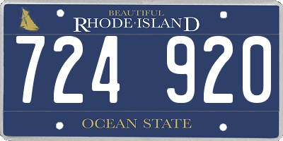 RI license plate 724920