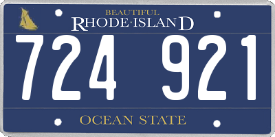 RI license plate 724921